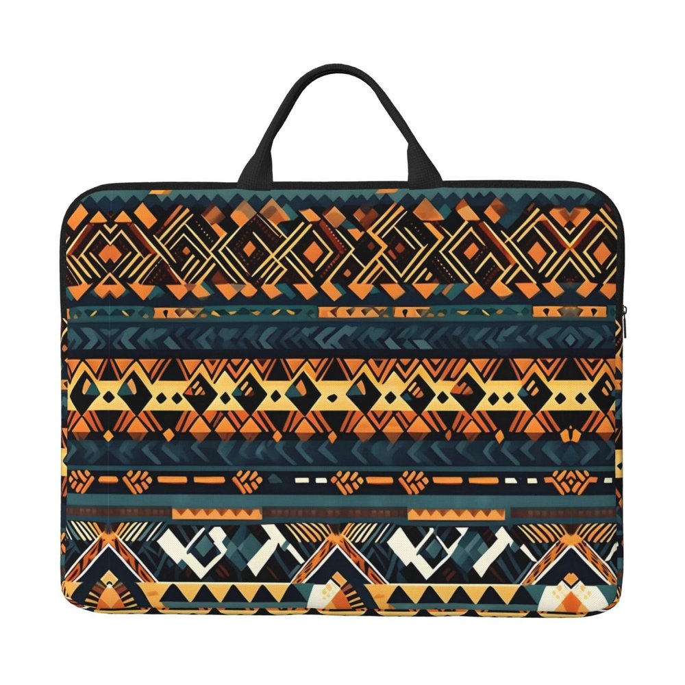 14in African Tribal Ethnic Texture Print Laptop Case Sleeve Bag - Travel-Friendly Accessory for Business, and Everyday Use