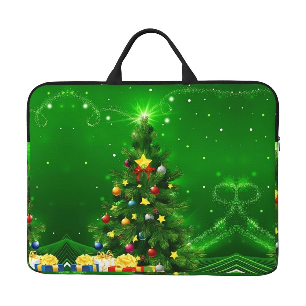 14in Christmas Trees Gifts Print Laptop Case Sleeve Bag - Travel-Friendly Accessory for Business, and Everyday Use