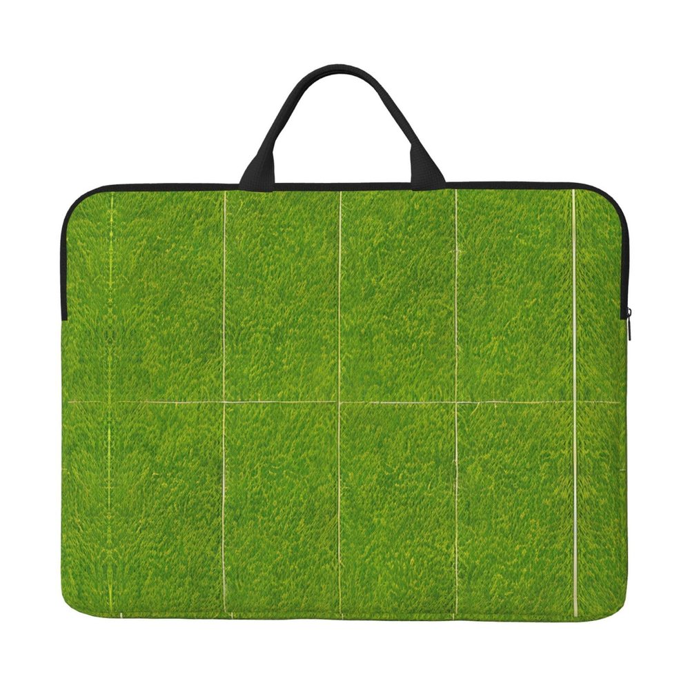 14in Green Grassland Print Laptop Case Sleeve Bag - Travel-Friendly Accessory for Business, and Everyday Use