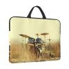 14in Music Drum in Field Print Laptop Case Sleeve Bag - Travel-Friendly Accessory for Business, and Everyday Use view 2