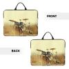 14in Music Drum in Field Print Laptop Case Sleeve Bag - Travel-Friendly Accessory for Business, and Everyday Use view 3