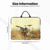 14in Music Drum in Field Print Laptop Case Sleeve Bag - Travel-Friendly Accessory for Business, and Everyday Use view 4