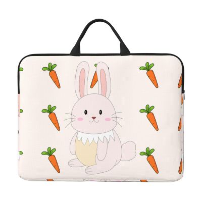 14in Smiling Rabbit Print Laptop Case Sleeve Bag - Travel-Friendly Accessory for Business, and Everyday Use
