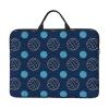 14in Blue Volleyball Print Laptop Case Sleeve Bag - Travel-Friendly Accessory for Business, and Everyday Use view 1