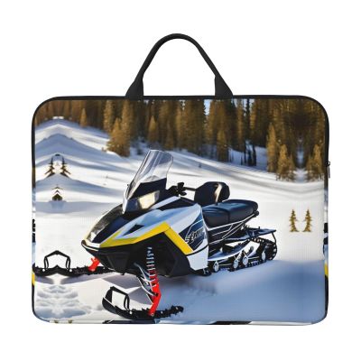 14in Advanced Snowmobile Print Laptop Case Sleeve Bag - Travel-Friendly Accessory for Business, and Everyday Use