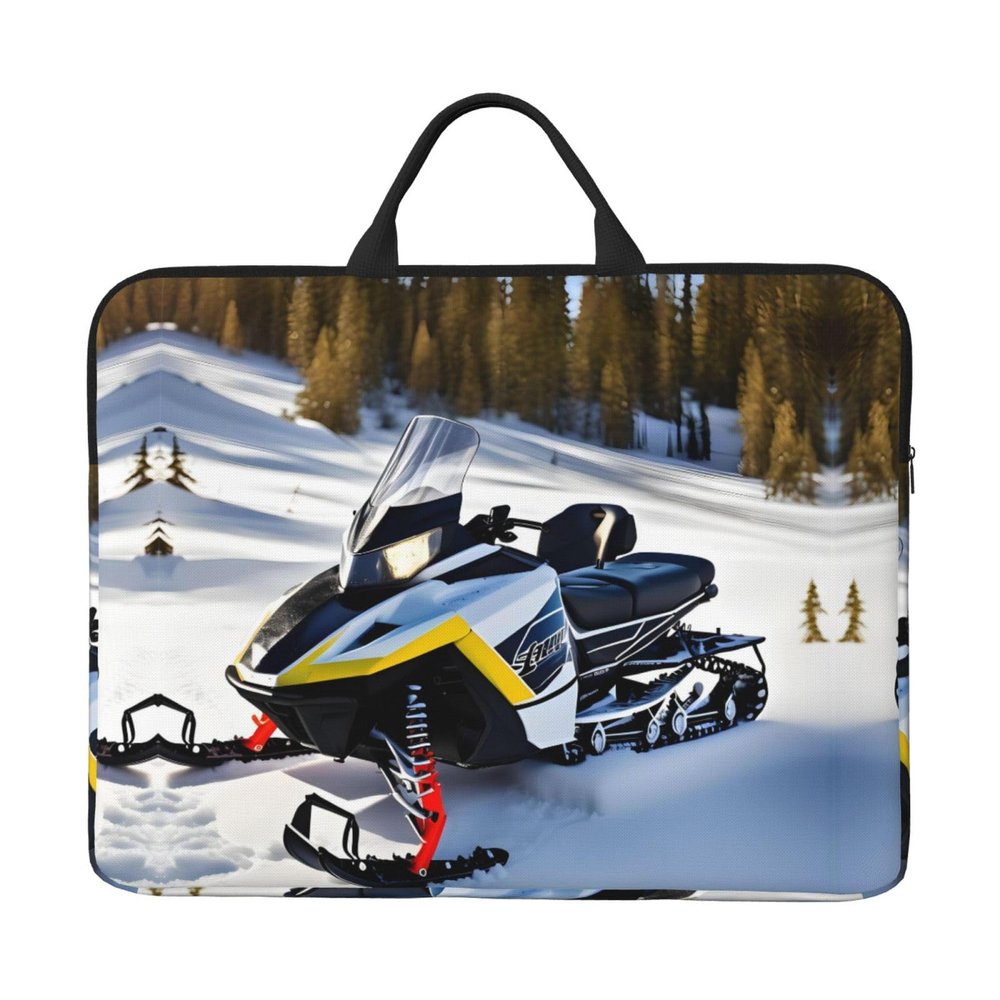 14in Advanced Snowmobile Print Laptop Case Sleeve Bag - Travel-Friendly Accessory for Business, and Everyday Use
