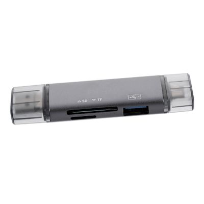 Angoily USB Card Reader Multi-Functional Type Memory Card Adapter for Fast Data Transfer Supports OTG for Phones Tablets Design