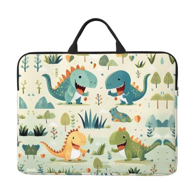 14in Cute Little Baby Dinosaur Print Laptop Case Sleeve Bag Shock-Resistant Padded Interior, Perfect for Business and Daily Commute