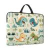 14in Cute Little Baby Dinosaur Print Laptop Case Sleeve Bag  Shock-Resistant Padded Interior, Perfect for Business and Daily Commute view 2