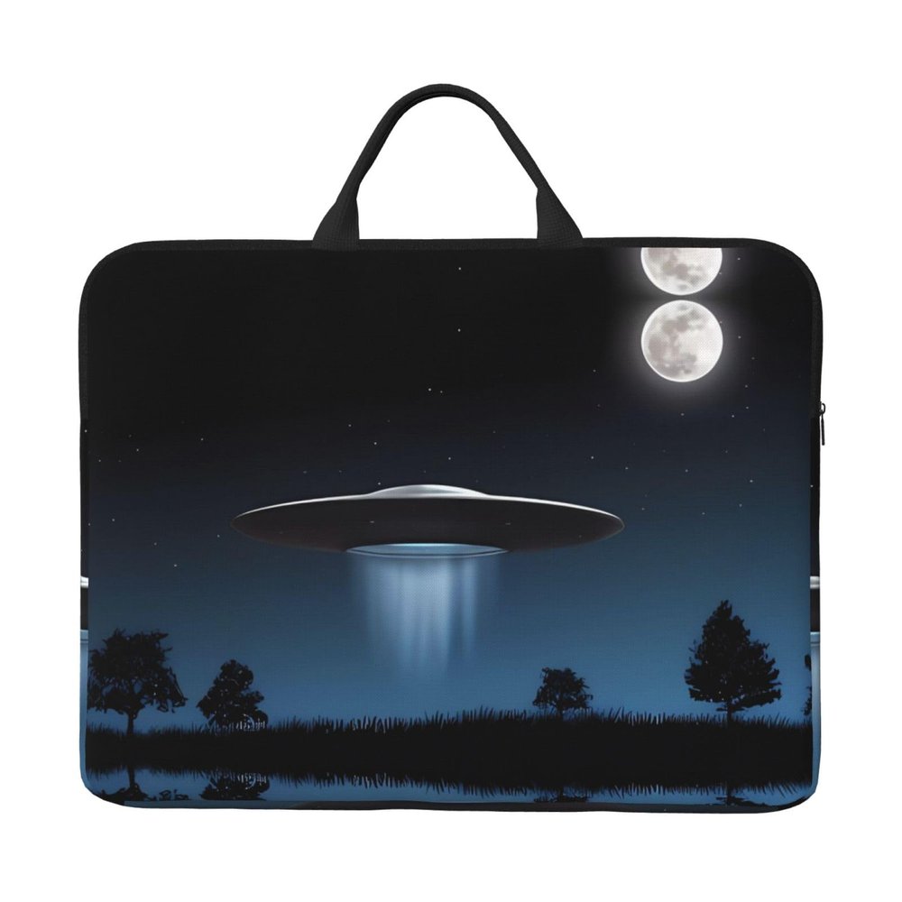 14in Spaceship at Night Print Laptop Case Sleeve Bag - Travel-Friendly Accessory for Business, and Everyday Use