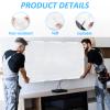 3 Pcs Cushioning Foam Kit Include Flat Screen TV Cover Fits up to 65'' W x 36'' H,12 Moving Corner Edge Protectors and 12 Foams Protection Strips for TV Display Screen Protector view 3