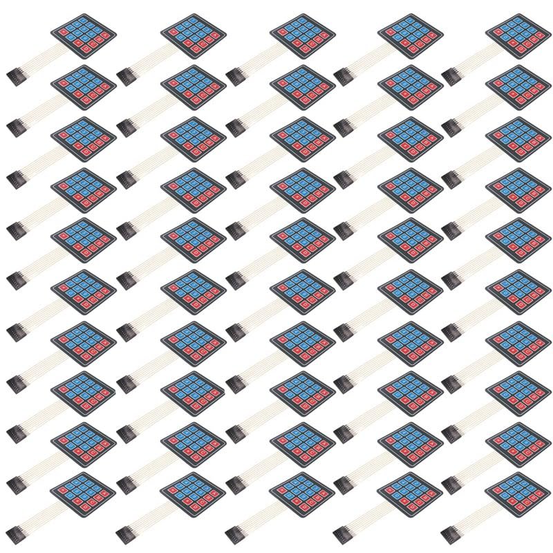 50PCS 4 x 4 Matrix Array 16 Key Membrane Switch Keypad Keyboard