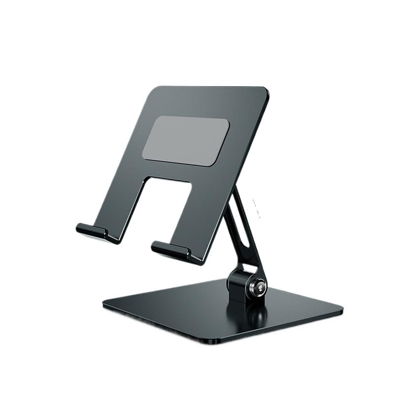 abcebuy Suitable for iPad Support, Tablet Computer Stand, Tablet Phone Metal Desktop Folding Stand (Grey)