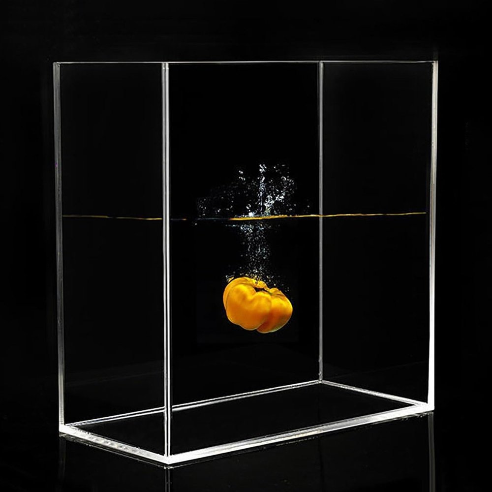 19.7 X 19.7 X 2.4IN Transparent Acrylic Water Tank Shallow Sink, Shallow Bathroom Tray Display Cabinet For Product Shooting Advertising, Bathroom, Tray Props For Photo Studio, Food Shooting(100x60x10c