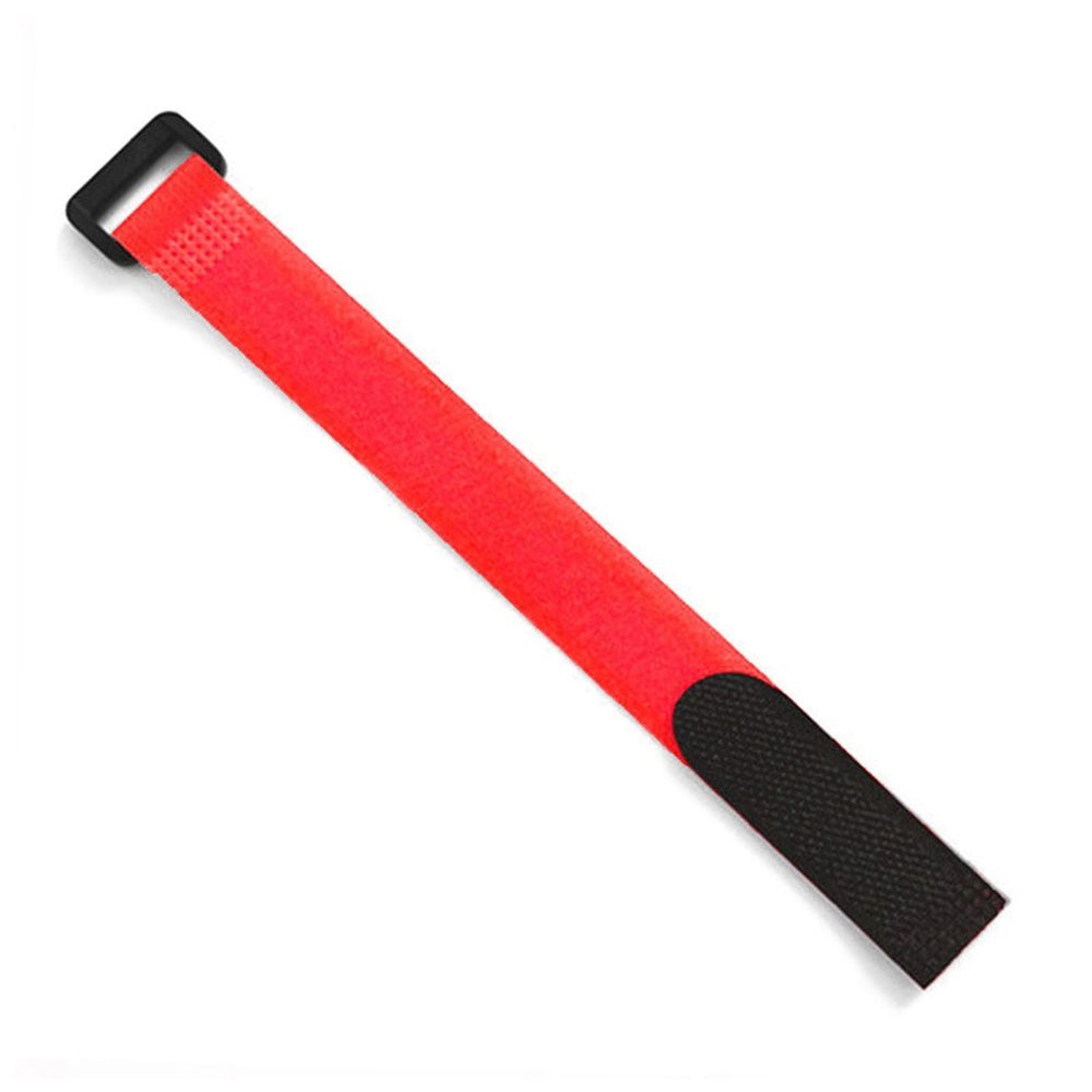 DEWADE 10Pcs/Lot 2x20cm Width Reverse Buckle Magic Hook Loop Nylon Fastener Cable Ties Strap Sticky Line Finishing(Red)