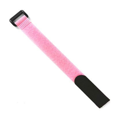 DEWADE 10Pcs/Lot 2x20cm Width Reverse Buckle Magic Hook Loop Nylon Fastener Cable Ties Strap Sticky Line Finishing(Pink)