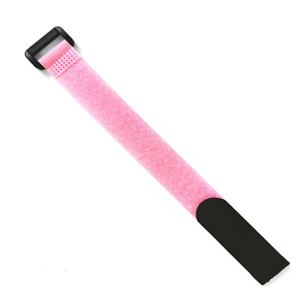 DEWADE 10Pcs/Lot 2x20cm Width Reverse Buckle Magic Hook Loop Nylon Fastener Cable Ties Strap Sticky Line Finishing(Pink)