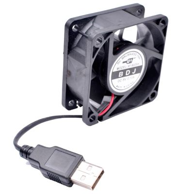6cm 60mm Fan 60x60x25mm DC5V 0.10A USB Quiet Router TV Box Cooling Fan(USB Plug)