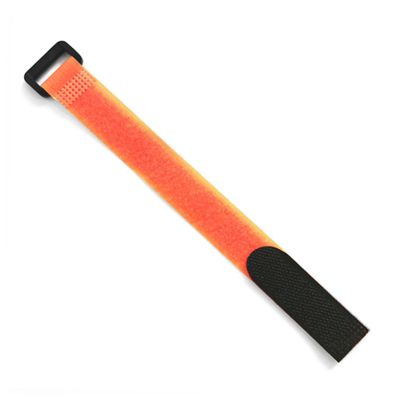 DEWADE 10Pcs/Lot 2x20cm Width Reverse Buckle Magic Hook Loop Nylon Fastener Cable Ties Strap Sticky Line Finishing(Orange)