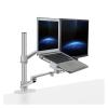 ADPVRLUQ OL-3L Aluminum Height Adjustable Desk Dual Arm 17-32 Inch Monitor Stand + 12-17 Inch Laptop Stand Full Motion Mounting Arm(OLL-3L-B) view 4
