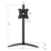 ADPVRLUQ 14-27 Inch Height Adjustable Metal Base Support Monitor Desk Stand Single Screen Mounting Bracket Computer PC Arm Vesa XDZ25 view 2