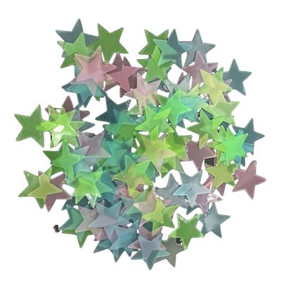 100Pieces Glowing 3D Star Decal Glow In Dark Bright Wall Sticker For Kids Room Baby Bedroom Ceiling Decoration