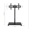 ADPVRLUQ DL-X20 Height Adjustment Mobile 40kg 32"-75" LCD TV Floor Standing Trolley 1540mm Wheels Brake 400x400 600x400 view 2