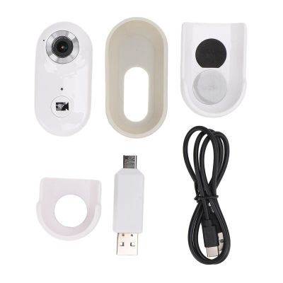AYNEFY Mini Body Thumb Action Camera, Portable Small Wearable Camcorder Pocket Vlogging Sport Action Recorder for Outdoor Cycling Work Travel Pet Walking 64x31x21mm (White)