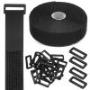 LIFKOME 1 Roll Hook and Loop Straps Adhesive Strips Elastic Cinch Straps for Storage Strong Hold Fastening Ties Cable Organizer Buckles view 1