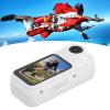 2.7K Action Camera, Thumb Action Camera Small Body Camcorder with 1.47 inch Display, 180 Degree Rotating Lens, 12MP Image Pixels, Automatic Capturing (White) view 2
