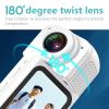 2.7K Action Camera, Thumb Action Camera Small Body Camcorder with 1.47 inch Display, 180 Degree Rotating Lens, 12MP Image Pixels, Automatic Capturing (White) view 3