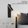 Garosa 350 Degree Rotatable Universal Wall Mounted Reading Light, with USB Output Port, Aluminium Alloy Design Minimalist Fashion LED Lamp for Outdoor Installation view 2