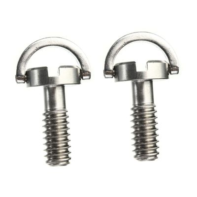 Artibetter 2pcs Screws for Camera Mount Clamp D-Ring Flat Head Slot Screw Stainless Steel for Tripod Stand