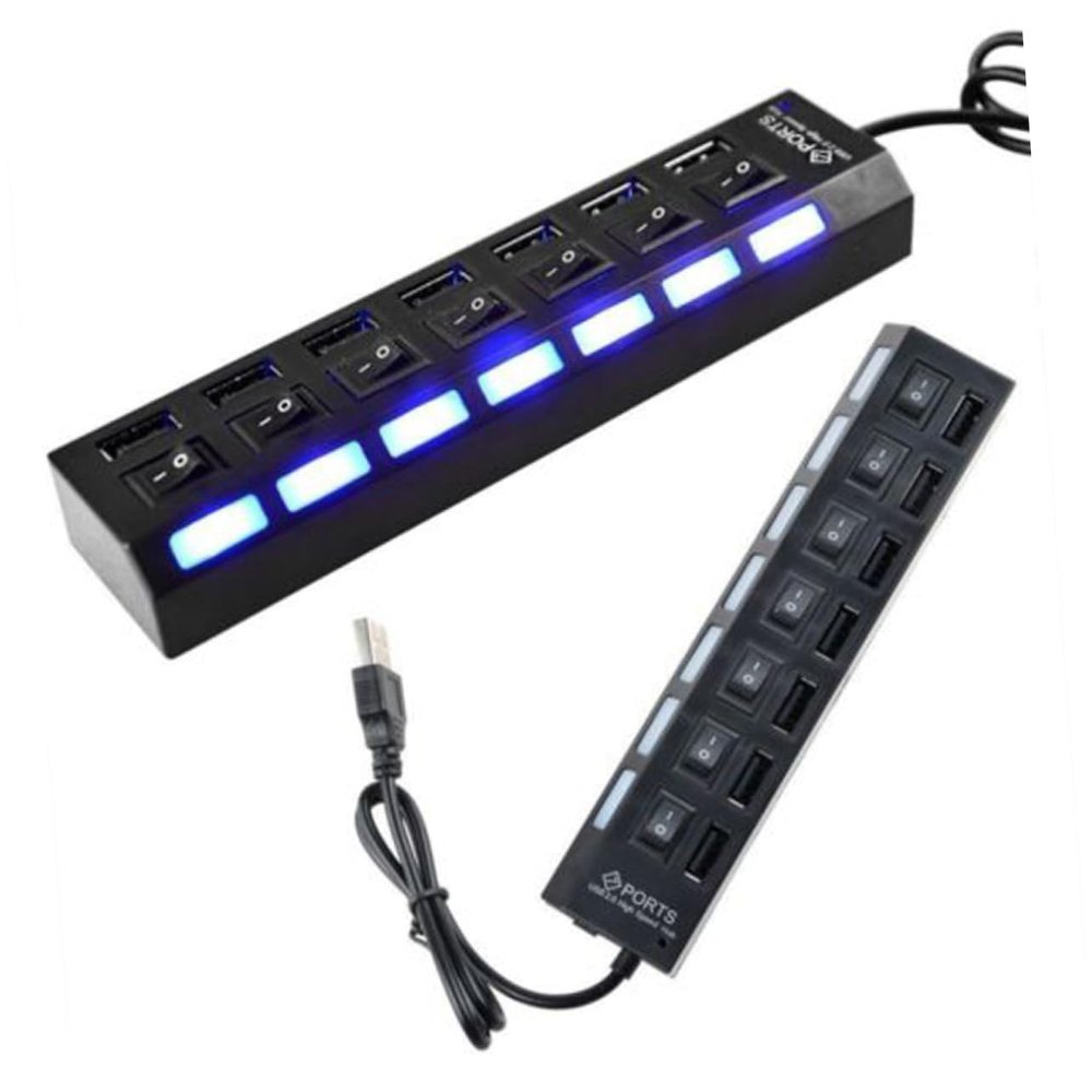 Angoily Port USB Hub Off for High-Speed Data Transfer Multi Charger Station for Laptop and Pc Ergonomic Design for Convenient Use