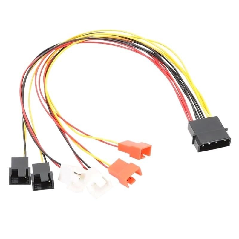 BOXUWFO HONGP 4-pin to 3-pin/4-pin Fan Adapter 12V 7V 5V PC Fan Adapter 4-pin Splitter Sleeve Cable for Computer PC case Fan