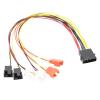 BOXUWFO HONGP 4-pin to 3-pin/4-pin Fan Adapter 12V 7V 5V PC Fan Adapter 4-pin Splitter Sleeve Cable for Computer PC case Fan view 1