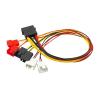 BOXUWFO HONGP 4-pin to 3-pin/4-pin Fan Adapter 12V 7V 5V PC Fan Adapter 4-pin Splitter Sleeve Cable for Computer PC case Fan view 4