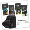 Vaguelly Shockproof Lens Pouch for Camera Case Zipper Lightweight Design for Lens against Impact and Scratches view 3