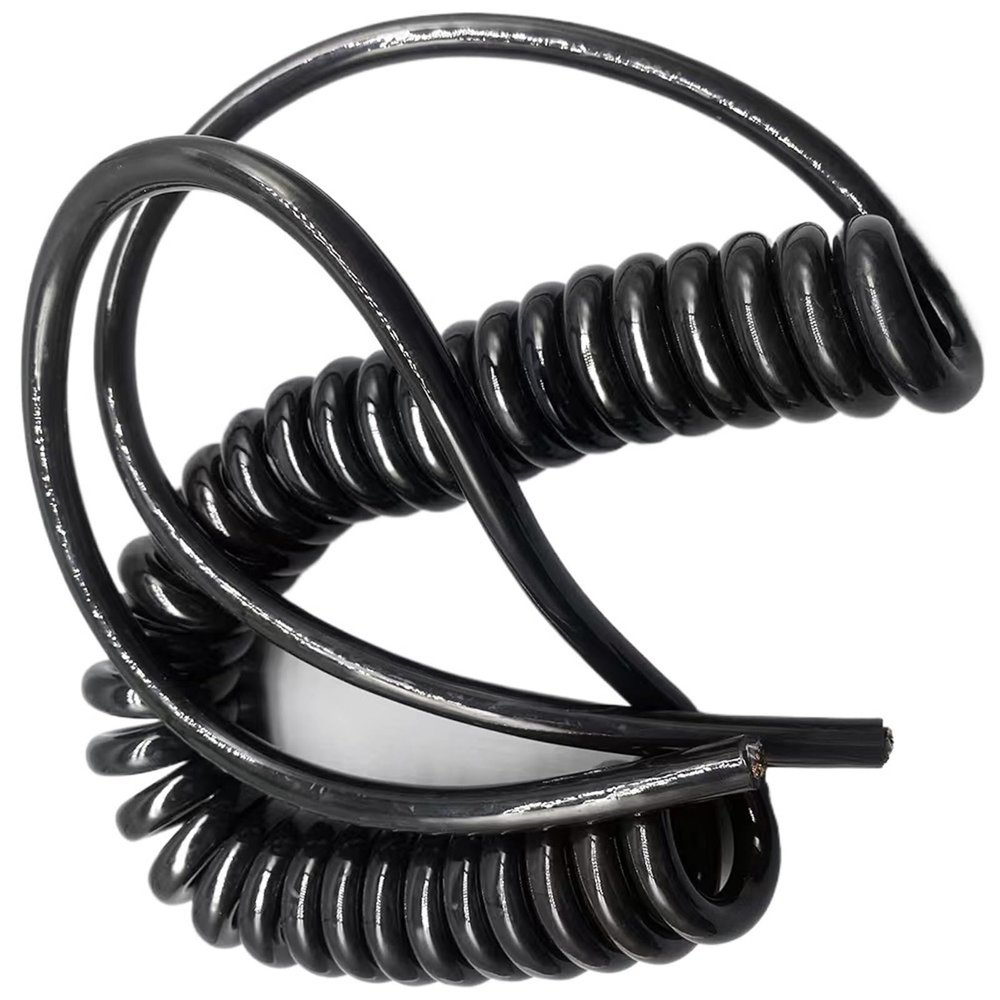 Spiral Telescopic Spring Coiled Cable Wire, 12 Core Machine Sprial Wire Undraw 2.5 Meters 8 Meters 1.5mm(Undraw 8 Meters)