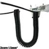 Spiral Telescopic Spring Coiled Cable Wire, 3 Core 1.5mm2 Black Spiral Power Cord Copper Core Telescopic Spring Cable(Black,Strech 2.5 Meters) view 3