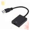 ARTIBETTER USB to Video Adapter Hd Display Converter for Laptops and Supports Multi-Screen Output No Driver Needed Black view 2