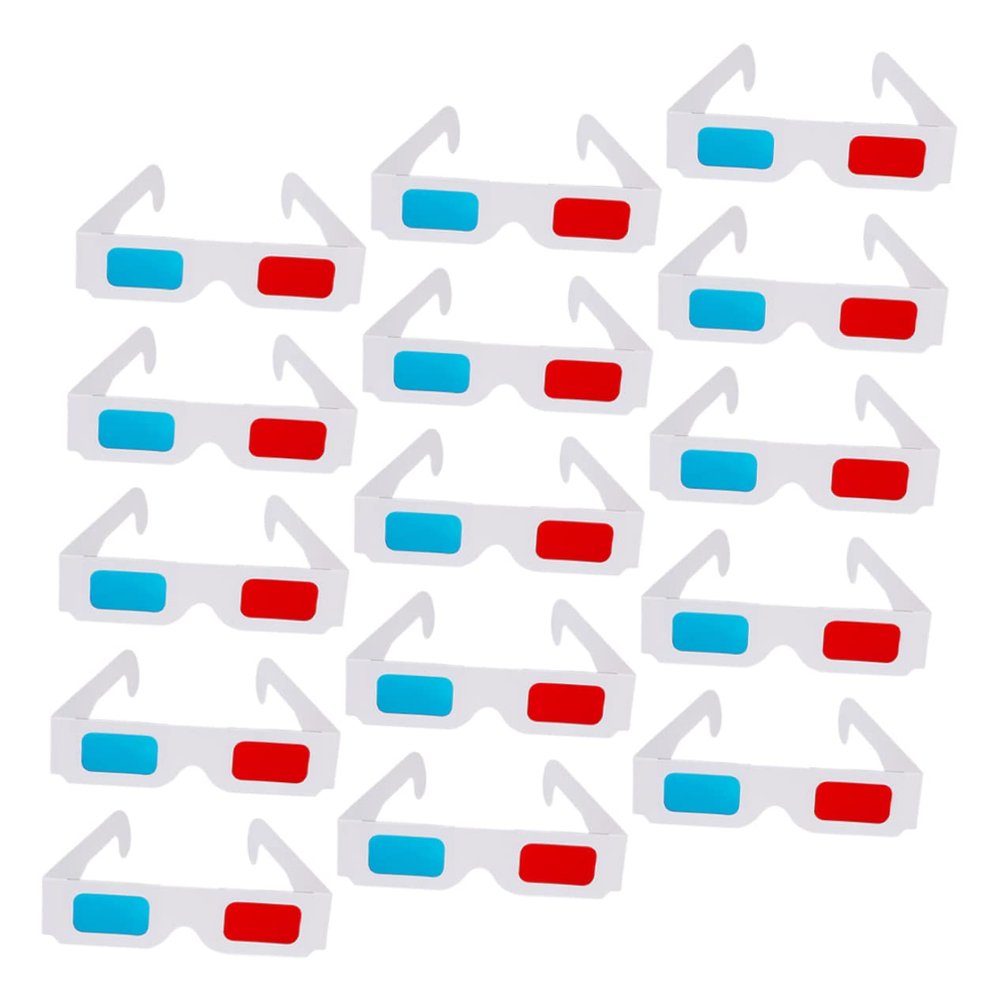 Gadpiparty 40pcs Paper Anaglyph for Movies Lightweight Viewing Durable and Portable Film Accessories for Festivals and Events
