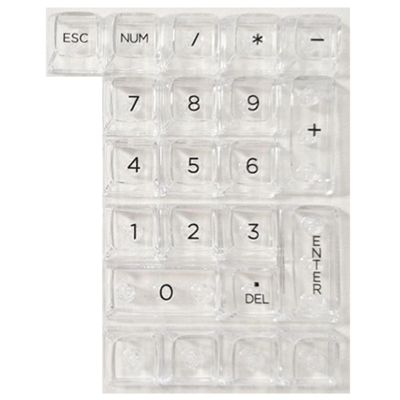 22Key Clear Keycaps for Improve Visual Appeal and Durability On Numeric Keypads MX Keycaps