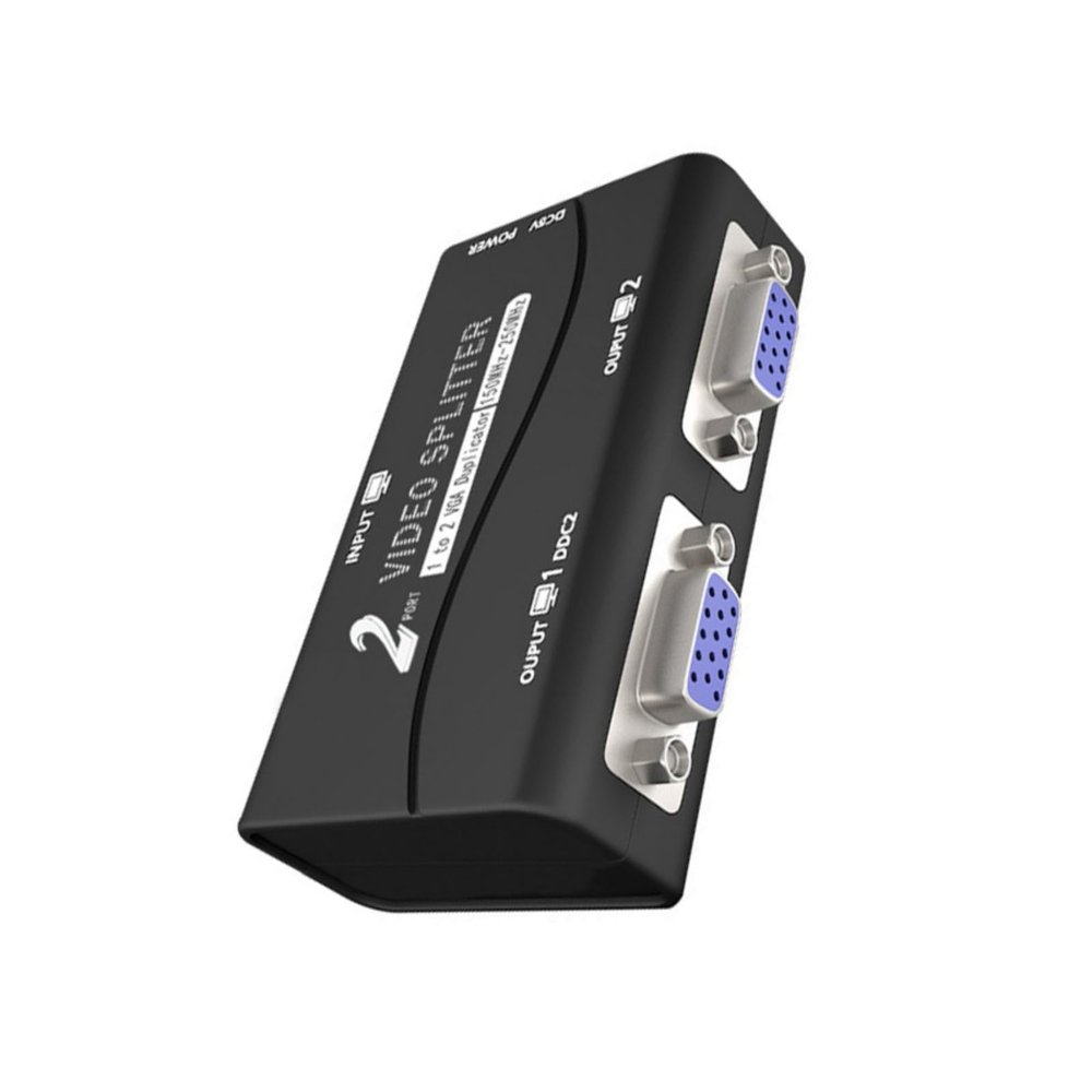 Kangnice VGA Interfaces Splitter VGA Splitter for Double Display Setups Signals Boosting Modes Signals Amplifier