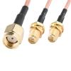 Kangnice RG316 Cable Y Type Splitters Combiner SMA Female to Double SMA Male 1 to 2 Female for 3G Routers Networking Card view 1