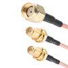 Kangnice RG316 Cable Y Type Splitters Combiner SMA Female to Double SMA Male 1 to 2 Female for 3G Routers Networking Card view 3