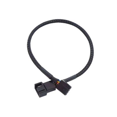 YWZBQL Wen ST 4Pin PWM Fan Splitter Extension Cable Sleeved Braided Computer PC Fan Power Cable for Computer ATX Case 4-Pin/3-Pin Cooling(27cm)