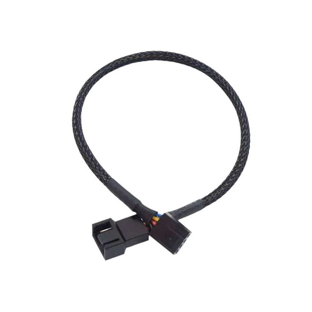 YWZBQL Wen ST 4Pin PWM Fan Splitter Extension Cable Sleeved Braided Computer PC Fan Power Cable for Computer ATX Case 4-Pin/3-Pin Cooling(27cm)