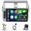 Car Radio Stereo for Toyota Land Cruiser Prado 150 2014-2017, Android 13, 10.1" IPS Touch Screen Upgrade Dash Kit with Car-Play & Android Auto, GPS Navigation DSP SWC 5G WiFi Camera 8CORE 6+128GB view 1