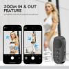 Remote Control for TikTok,Wireless Remote Camera Shutter with Zoom in Out for iPhone&Android, Front Rear Camera Switch,Page Turner for E-Book APP, Phone Remote, Scrolling Ring for TIK Tok, Black view 2